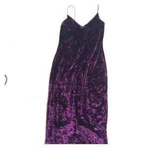 Deep purple velvet dress